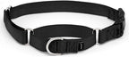 PetSafe Martingale Collar with Quick-Snap Buckle - Adjustable No-Slip Quick Release Dog Collar - Everyday Wear No-Pull Training Aid - 1" Wide - Large - Black