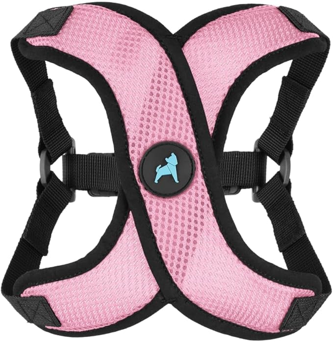 Gooby Comfort X Step in Lite Dog Harness - Choke Free, Escape Free with Light Breathable Mesh - Step in Dog Harness for Small Dogs Only - Quick Release Buckle, Metal D-Rings - Pink, X-Large