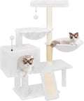 ROYPET Cat Tree with Cat Condo and Two Hammocks, Cat Tower with Scratching Posts and Scratching Pads, Beige