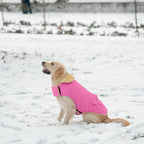 Large Dog Coat - Warm & Windproof Winter Jacket for Extra-Large Dogs - Pink, Golden Retriever to Husky Sizes