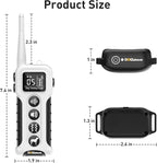Vibrating Dog Collar - Vibration Collar for Dogs Training, No Shock Dog Training Collar with Remote Upgraded 3300ft Range, 9 Style Tones and Vibration Collar, White