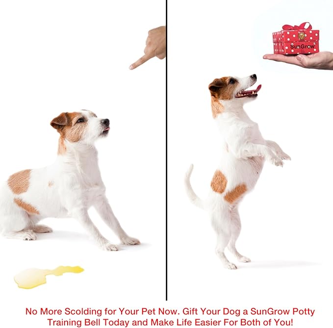 SunGrow Dog & Ferret Potty Door Bell, 34 Inches, Nylon Bells, House-Training Cat, Pot Belly Pig, Small, Medium & Large Pets, 3 Levels of Bell
