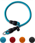 LOS ANDES Dog Slip Collar with Slidable Stopper, No Pull Choker Training Martingale Collar for Small Medium Large Dogs, Nylon, Blue, S (15 in x 8 mm)