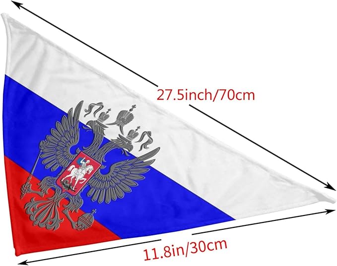 Dog Bandanas Russian Eagle Emblem Flag Pet Bandana Scarf Triangle Bibs Kerchief Accessories for Dogs Cats