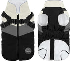 Warm Dog Winter Coat, Waterproof Jacket with Built-in Harness, Winter Snow Dog Warm Coat for Small, Medium (Black, 2XL)