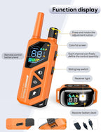 Dog Shock Collar - 3300FT Dog Training Collar with Remote, IPX7 Waterproof Electric Dog Collar with 4 Training Modes, Security Lock, Rechargeable E-Collar for Small Medium Large Dogs (Orange)