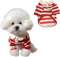 MANON ROSA Dog Clothes, Designer Boy Polo Shirt for Small Medium Dogs, Soft Puppy Outfit, Breathable Male Yorkie Chihuahua Shih Tzu Poodle Kitten Cat T-Shirt, Birthday Gifts - Red, M, Fit 5.5-8.8lbs
