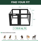 FXW AuraSpace Acrylic Indoor Dog Playpen for Puppies and Small Dogs, 24 Inch, 8 Panels, Black