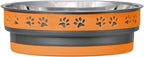 Loving Pets Corsa Dog Bowls- Stainless Steel Dog & Cat Bowls - Spill Proof Dog Food Bowl, Cat Bowl, Puppy Essentials & Pet Supplies Great for Home & Travel (Large 35-65 lbs, Inferno Orange)