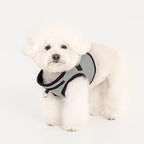Puppia Amatus Dog Vest Harness B (Step-in) Fashionable Houndstooth Pattern Spring Summer Harness for Small and Medium Dogs, Black, Medium