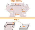 Extra Large Cat Scratch Box Cardboard Cats Scratcher with Bigger Space Double-Sided Scratching Boxes Refillable Pad Easy to Clean Scratchers for Indoor Cats (3 pcs Pads)