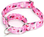 Serijoars Adjustable Martingale Dog Collar Heavy Duty Nylon Dog Collar for Medium Large Dogs Walking Training Boy and Girl Dogs (NO7, M)