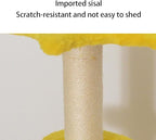 Big Cat Tree Fun Cat Tree Cheese Appearance with Sisal Scratching Platform Bed for Cats to Play and Sleep
