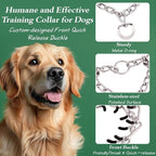 No Pull Prong Dog Collar,Adjustable Dog Pinch Training Chain Collar with Comfort Rubber Tips for Training Guidance Small Medium Large Dogs (XL)