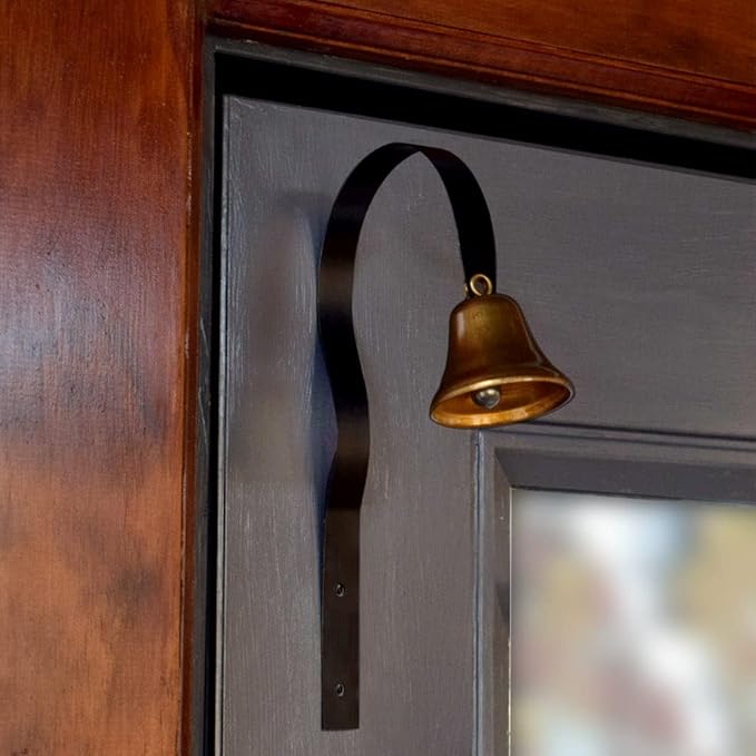 Classic Door-Mounted Brass Shopkeeper's Bell/Boutique Bell/Dog Bell, Made in the USA