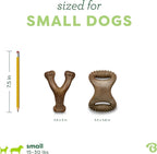 Benebone 2 Count (Pack of 1) Wishbone/Dental Durable Dog Chew Toys, Real Bacon, Made in USA, Small