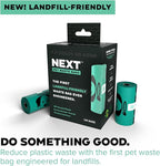Doggy Do Good Next Pet Waste Bags, Landfill Friendly Recycled Plastic Unscented Dog Poop Bags, Leakproof, Strong, Thick, Earth Friendly for Dogs, 120 Count (120 Bags)