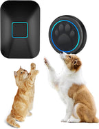 Halo Paw Smart Dog Door Bell – Touch-to-Ring BK Dog Bells to Go Outside, LED Light Wireless Dog Buttons & Dog Clicker for Communication, Waterproof Bell for Dogs to Ring to Go Potty(1 Bell & 1 Chime)