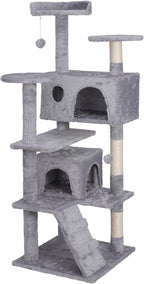 Nova Microdermabrasion 54 in Cat Tree Tower for Indoor Cats Multi-Level Cat Condo Cat Bed Furniture with Scratching Post Kittens Activity Center
