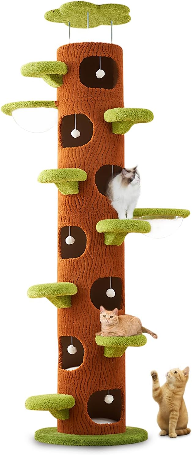 Generic Forest Large Cat Tree with Sisal Scratching Pad Tall Cat Tree Tower Super Large Cat Tree Tower for Indoor Cats Adults