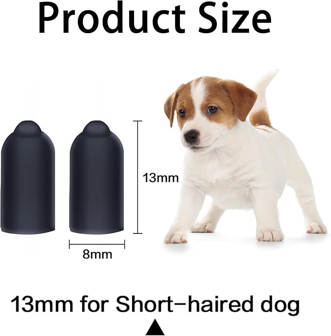 Shock Collar Rubber Tips for Dog,24 Pieces Column Conductive Rubber Sleeve Prong Collar Cover Training Collar Replacement Parts for Dog Shock Collar Prongs or Anti Bark Collars (13 mm)