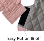 Reversible Dog Coats for Large Dogs Waterproof Warm Dog Jacket for Cold Winter,Pink and Grey XXL