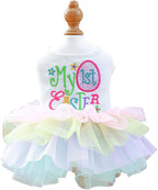 Furbabycare® Elegant Sweet Easter Puppy Dog Blingbling Princess Skirt Pet Dog Lace Cake Camisole Tutu Dress C-Easter Eggs X-Small