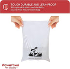 Downtown Pet Supply Scented Poop Bags for Dogs with Dispenser, 500 Count - Leak-Proof Dog Waste Bags and Bone-Shaped Dog Poop Bags Holder for Leash - Lavender Scented, 12.5" x 8.5"