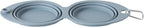 Gibson Home WanderHound 11.8 Inch Collapsible Double Silicone Pet Bowl Set with Carabiner Clip – BPA-Free, Dishwasher Safe, Foldable Food & Water Travel Bowls for Dogs – Hiking, Camping & Everyday Use
