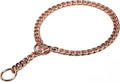 Stainless Steel P Chock Metal Chain -JYHY Dog Necklace Collars Walking Training Pet Supplies for Small Medium Large Dogs (24" (Fits Neck 20" to 22"), Rose Gold)