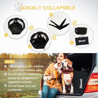 Foldable Portable Dog Playpen for Medium Dogs Indoor Outdoor, Big Dog Pet Playpen Tent Kennel Crate with Cover Enclosed for The House Puppies Bunny Exercise Travel Camping (Black, Large Size)