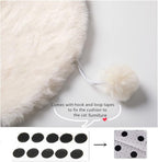 SHENGOCASE 2-Pack Cat Dog Bed Cushion, 10.6" x 17.5", Faux Rabbit Fur, for Wall Box House Crate Cage Kennel Perch, Cat Tree Pillow Pad Mat Replacement