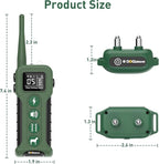 Dog Training Shock Collar with Remote 3300ft Range - Waterproof Shock Collar for 10-110lbs Dogs, Rechargeable E Collar for Dogs Training, Safety Shock Collar(0-16), Green