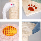 Cat Climbing Tower Large Cat Tree for Indoor Cats Tall Cat Tower with Sisal Scratching Posts and Pads Padded Plush Indoor Cats Tree(B)