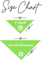 Workout Buddy Dog Bandana | 100% Cotton Adjustable Triangle | Made in USA | Workout | Sports | Gym | Lime Green, X-Small (1095)