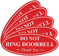 All Quality Oval DO NOT Ring DOORBELL Thank You Sign -Red Large 5 Pack
