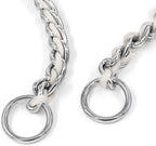 TSPRO Stainless Steel Heavy Duty Metal Dog Collar, Adjustable and Durable Pet Collar for Medium to Large Dogs, Ideal for Walking and Training (Gray, 4MM*20.5-23 inches)