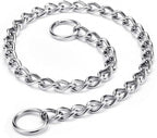 Mogoko Stainless Steel Dog Choke Chain Collar, Puppy Metal P Chain Slip Collar Pet Training Walking Choker(3.0mm;20.0 Inch)