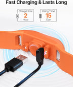 Anti Bark Collar for Small Medium Large Dogs, Vibrating Dog Collars No Shock, Rechargeable Smart AI Bark Collar, Automatic Dog Training Collar, IP 67 Waterproof Dog Barking Collar (Orange)