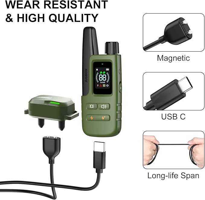 Jugbow USB Charging Cable Dog Training Collar and Remote, 2-in-1 Magnetic Charging and Micro USB Cable