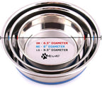 Case Pack of Stainless Steel Heavy Non-Skid Dog Bowls