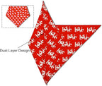 Valentines Dog Bandanas 2PCS-Small,Love Pet Scarf for Boys and Girls,Heart Bandana for Weddings,Parties,and Holidays,Dog Outfit Gifts for Small Dogs and Cats(Red)