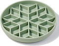 OHMO Slow Feeder Dog Bowls (Diamond, 8" Sage Green) Enrichment Soft Silicone Food Safe Feeding Bowl Non Slip Suction Cup for All Breed Pet, Cat Slow Down Eating Dishes, Boredom and Anxiety Reducer