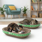 B Kitty Scratcher Cat Bed, Fun for Your Purr-FECT Feline (B-Scratcher Oval/Round Pack x 2)