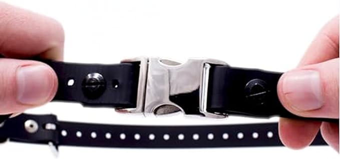 Educator 1-Inch Dog Training Collar Strap – ONLY Fits FE-580, ET-800 & UL-1200 Receivers – NOT Compatible with Mini Educator (ET-300/ET-400) – Quick Snap Biothane Bungee Collar, Black