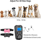 Dog Shock Collar-3000FT,Shock Collar for Dogs with Remote Control, 3 Modes (Beep, Vibration, Static) 2 Dogs Rechargeable Bark Collar for Small, Medium, Large Dogs | Humane Anti-Bark Training