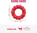 KONG Ring - Natural Rubber Ring Toy for Healthy Chewing Habits - Chew Toy Supports Dog Dental Health - Dog Toy Supports Instincts During Playtime - for Small/Medium Dogs