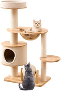 Generic Cat Tree Tower Integrated Wood Cat Nest Climbing Frame with Scratching Post Cats House Pet Toy Pet Supplies Climbing Frame