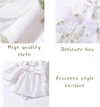 Princess Dog Dresses - Puppy Skirt with Lace & Bowknot - Shining Embroidery - X-Large for Girl - Wedding & Birthday Party