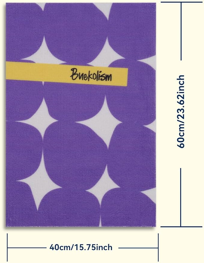 Wall Cat Scratcher for Indoor Cats - Reusable & Damage-Free Wall-Mounted Fabric Scratching, DIY for Furniture and Wall Protection (15.75''x23.62'', Purple Polka Dots)